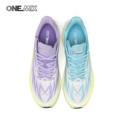 Zapatillas deportivas de running ONEMIX 2025 con placa de carbono para hombre y mujer, transpirables, amortiguadas, antideslizantes, PB, ligeras y con efecto rebote