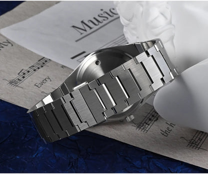 Relógio clássico de homem San Martin 40mm Miyota 9015, relógio de pulso mecânico automático de luxo elegante com bracelete de desengate rápido SN0023