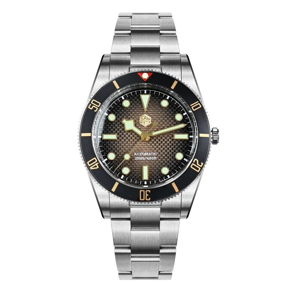 San Martin New 37mm BB54 Vintage Diver Watch ST2130 Automatic Mechanical Men Wristwatch Sapphire Luminous Waterproof 200m SN0138