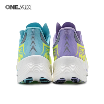 Zapatillas deportivas de running ONEMIX 2025 con placa de carbono para hombre y mujer, transpirables, amortiguadas, antideslizantes, PB, ligeras y con efecto rebote