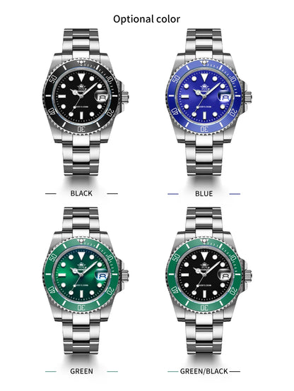 Orologio ADDIESDIVE in acciaio inox da uomo, al quarzo, stile business e casual europeo e americano, impermeabile, per sport outdoor
