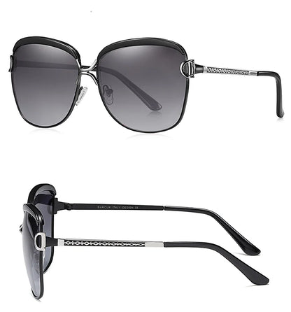 BARCUR Polarized Ladies Sunglasses Women Gradient Lens Round Sun Glasses Square Luxury Brand Oculos Lunette De Soleil Femme