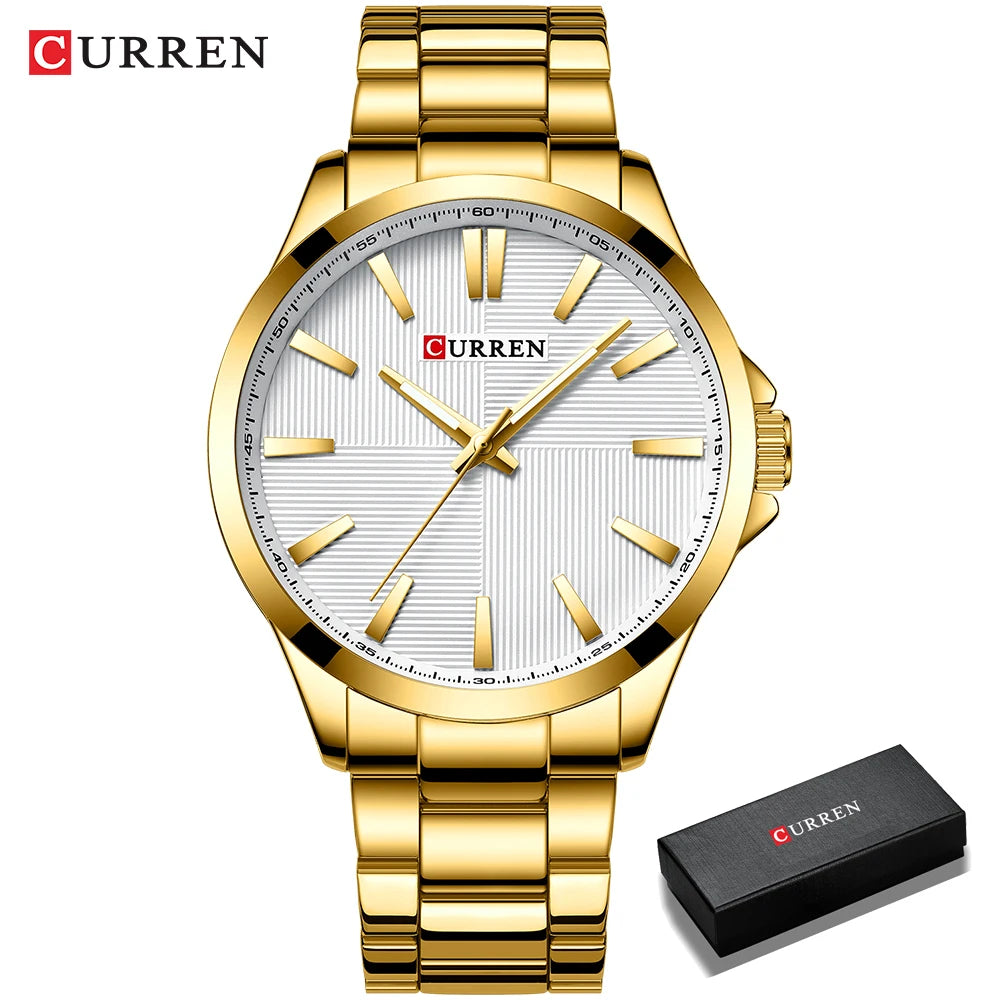 Montre pour homme CURREN – Modèle de luxe, étanche, style militaire, en acier inoxydable – Montre-bracelet sportive (réf. 8322)