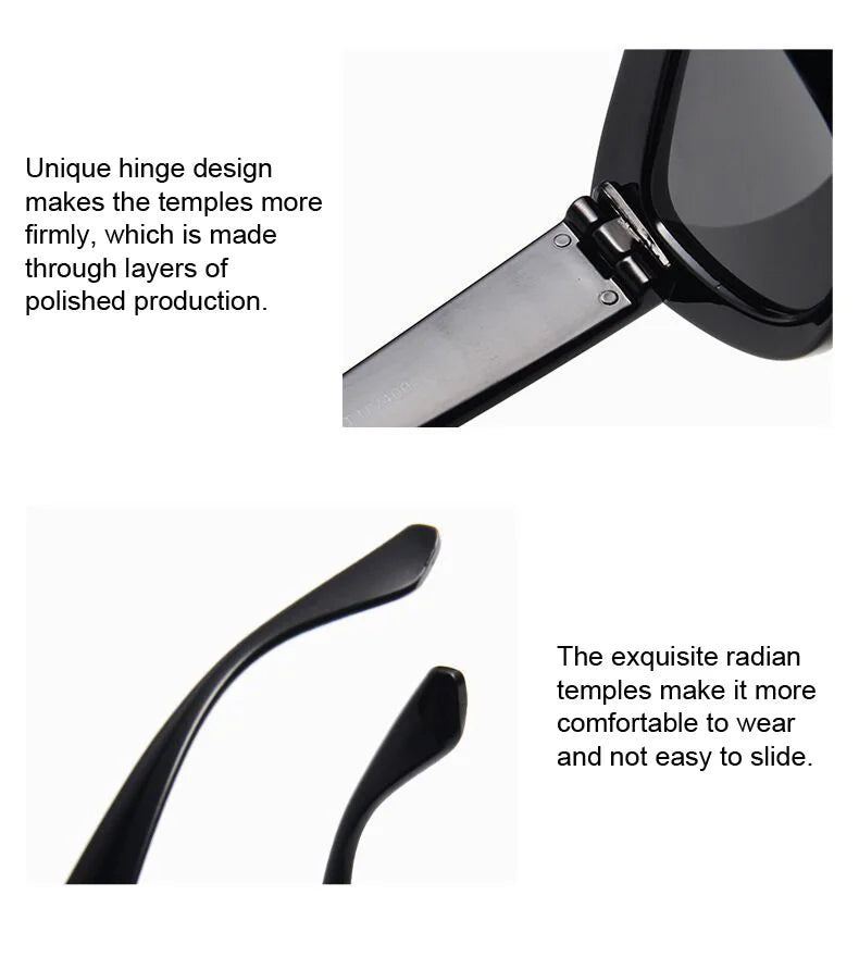 New Retro Fashion Sunglasses Woman Brand Designer Vintage Cat Eye Black Sun Glasses Female Lady UV400 Oculos