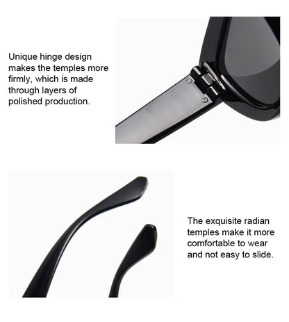 New Retro Fashion Sunglasses Woman Brand Designer Vintage Cat Eye Black Sun Glasses Female Lady UV400 Oculos