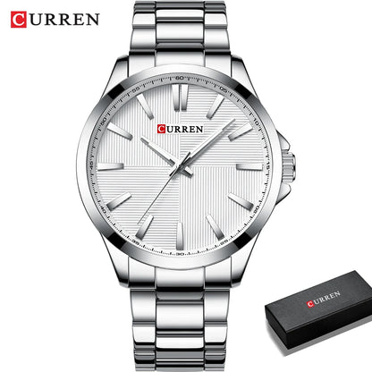 Montre pour homme CURREN – Modèle de luxe, étanche, style militaire, en acier inoxydable – Montre-bracelet sportive (réf. 8322)