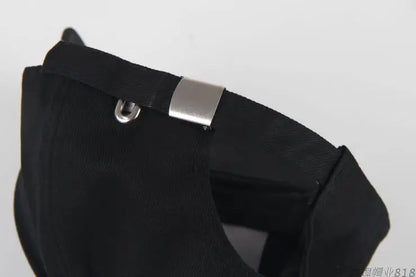 Modna bawełniana czapka z daszkiem w stylu hip-hopowym, kreatywne czapki z piercingsem, czapki punkowe, czapki dla dorosłych na co dzień, jednolite, regulowane, unisex, czapki typu snapback