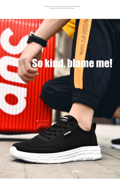 Men's Casual Mesh Summer Sneakers Breathable Lightweight Tennis Shoes Walking Sneakers Comfortable Masculino Zapatillas Hombre