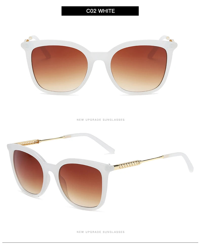 6pcs/3pcs Classic Square Sunglasses Women Men Vintage Brand Eyeglasses Alloy Frame Retro Fashion Style Shades Oculos de sol