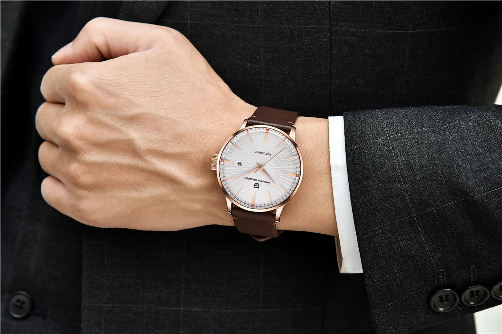2026 New PAGANI DESIGN Men's Watches Fashion Sports Gold Watch For Men Automatic Mechanical Wristwatches Men Waterproof Leather