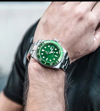 Orologio ADDIESDIVE in acciaio inox da uomo, al quarzo, stile business e casual europeo e americano, impermeabile, per sport outdoor