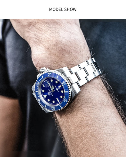 Orologio ADDIESDIVE in acciaio inox da uomo, al quarzo, stile business e casual europeo e americano, impermeabile, per sport outdoor