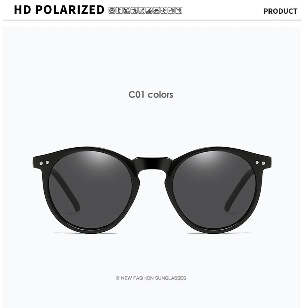 2025 Polarized Sunglasses Men Women Brand Designer Retro Round Sun Glasses Vintage Male Female Goggles UV400 Oculos Gafas De Sol
