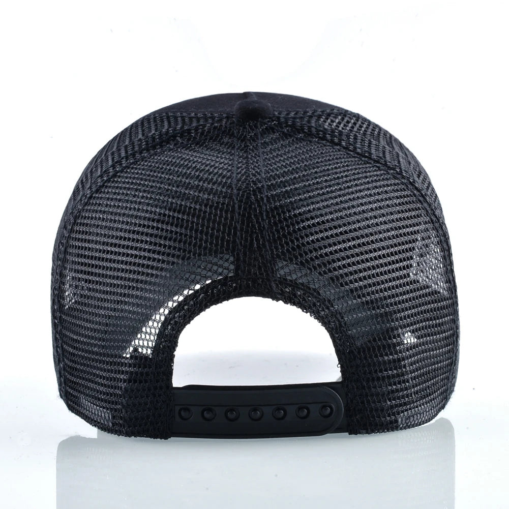Мъжка бейзболна шапка с бродерия, емблема с череп, Snapback, хип-хоп, Trucker шапка; Дамска шапка за четири сезона, за външни дейности, дишаща, с козирка, шапки „Bone“
