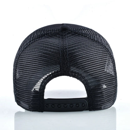 Мъжка бейзболна шапка с бродерия, емблема с череп, Snapback, хип-хоп, Trucker шапка; Дамска шапка за четири сезона, за външни дейности, дишаща, с козирка, шапки „Bone“