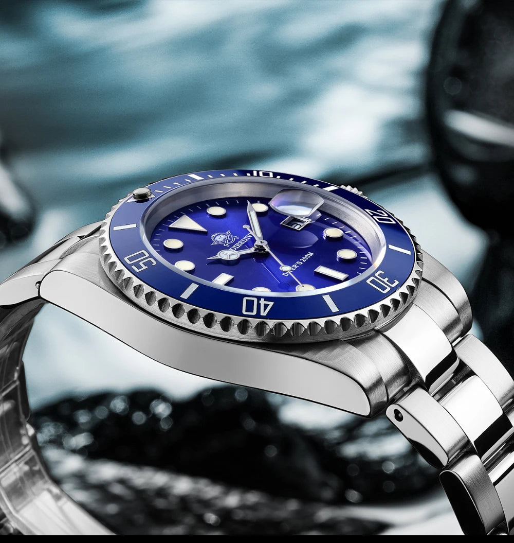 Orologio ADDIESDIVE in acciaio inox da uomo, al quarzo, stile business e casual europeo e americano, impermeabile, per sport outdoor