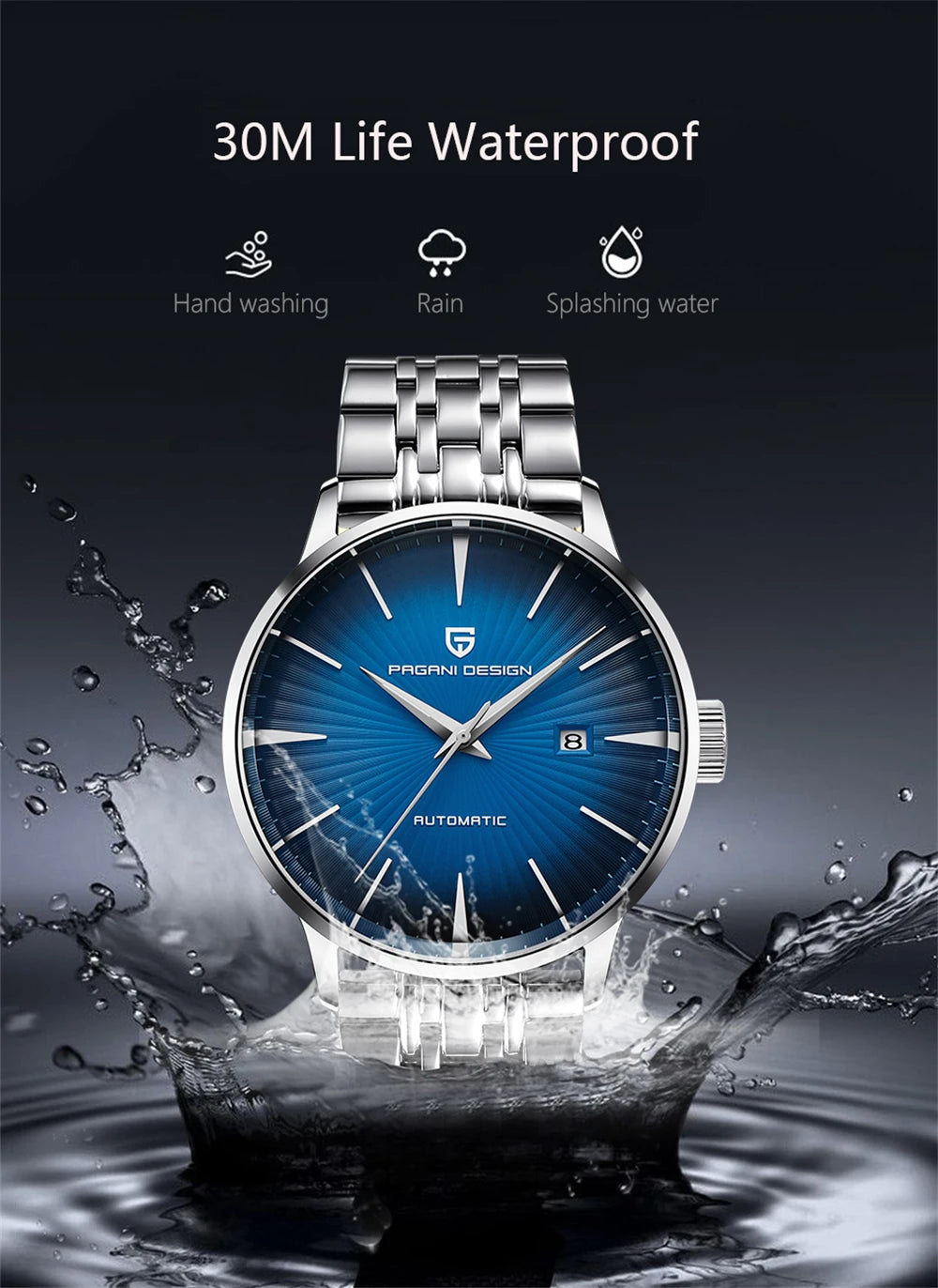2026 New PAGANI DESIGN Men's Watches Fashion Sports Gold Watch For Men Automatic Mechanical Wristwatches Men Waterproof Leather