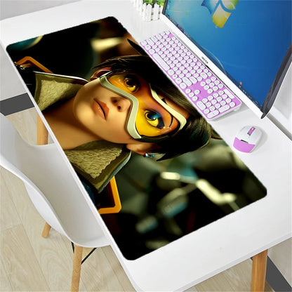 Didelis „Overwatch“ pelės kilimėlis DIY Kawaii XXL kompiuterio stalo kilimėlis žaidėjams biurui, klaviatūrai ir žaidimų aksesuarams