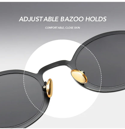 new cateye street shoot man sunglasses women retro steampunk glasses gothic oval Metal frame carved sunglasses Gafas sol mujer