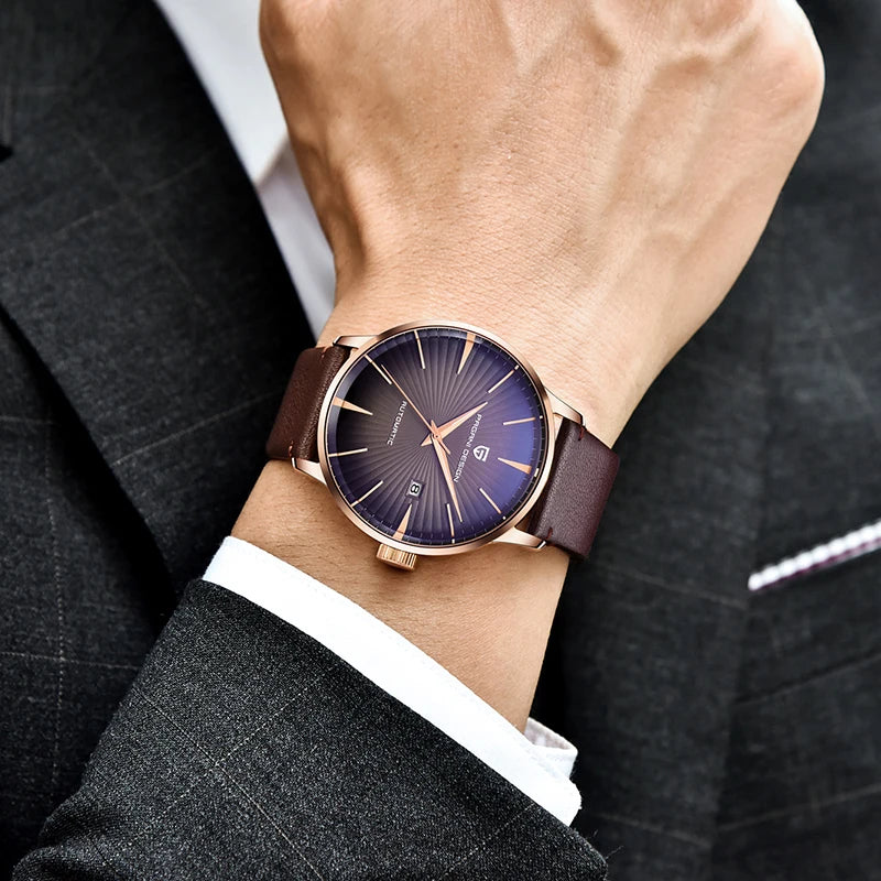 2026 New PAGANI DESIGN Men's Watches Fashion Sports Gold Watch For Men Automatic Mechanical Wristwatches Men Waterproof Leather