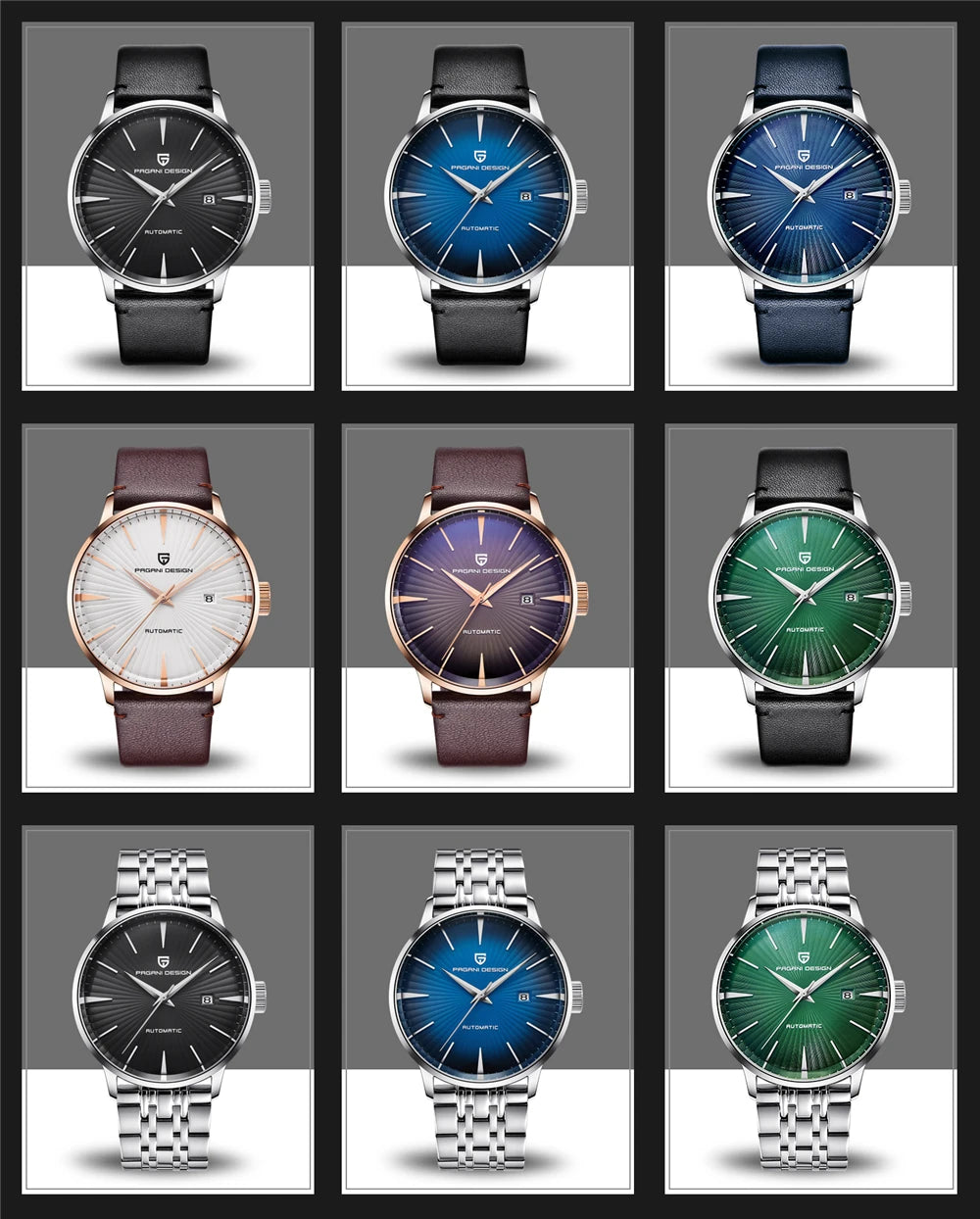 2026 New PAGANI DESIGN Men's Watches Fashion Sports Gold Watch For Men Automatic Mechanical Wristwatches Men Waterproof Leather