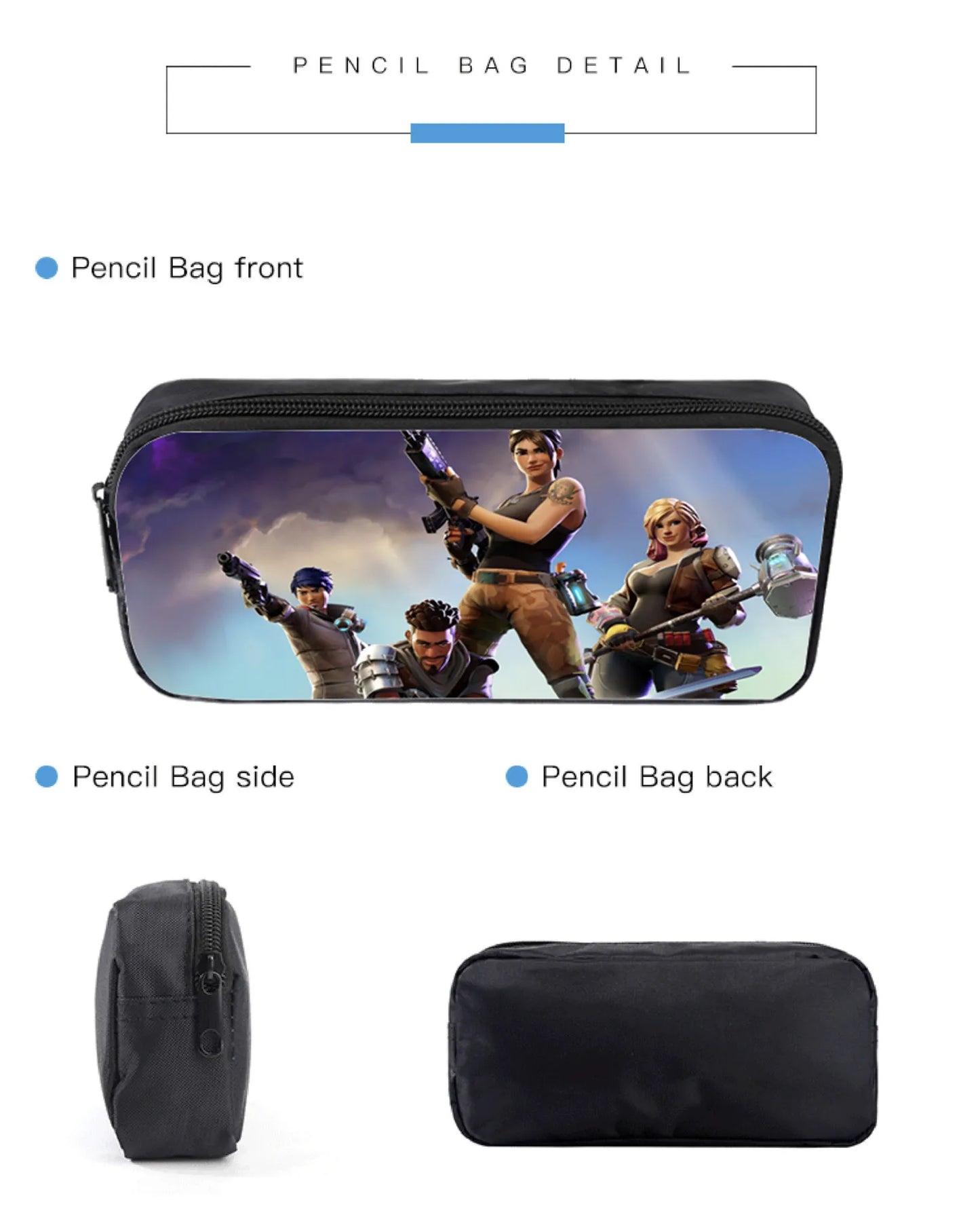 Fortnite Kids 3pcs Backpack Set Women Backpacks Office Stationary for Teenage Girls Boys Laptop Backpack Casual Travel Rucksack