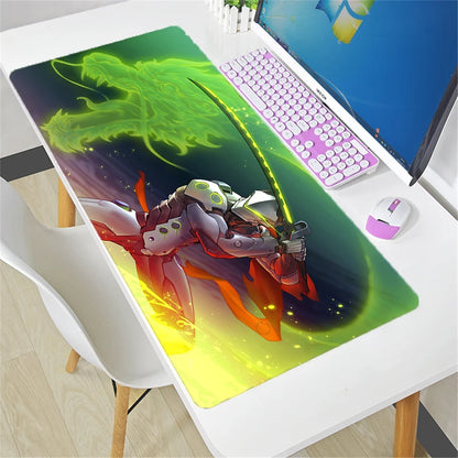 Didelis „Overwatch“ pelės kilimėlis DIY Kawaii XXL kompiuterio stalo kilimėlis žaidėjams biurui, klaviatūrai ir žaidimų aksesuarams