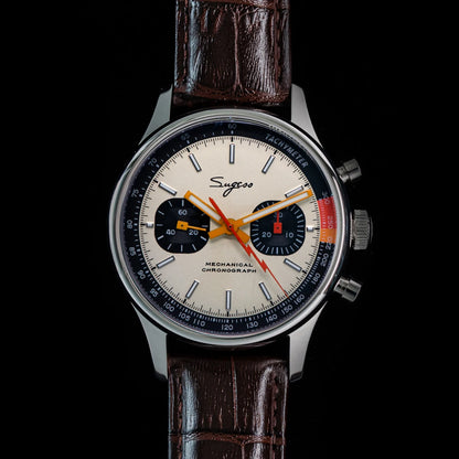 Sugess ST1901 Man Watch Mechanical Chronograph Origin Movement Swanneck Wristwatch Official Pilot Sappire Crystal Military Limit