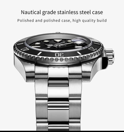 Orologio ADDIESDIVE in acciaio inox da uomo, al quarzo, stile business e casual europeo e americano, impermeabile, per sport outdoor