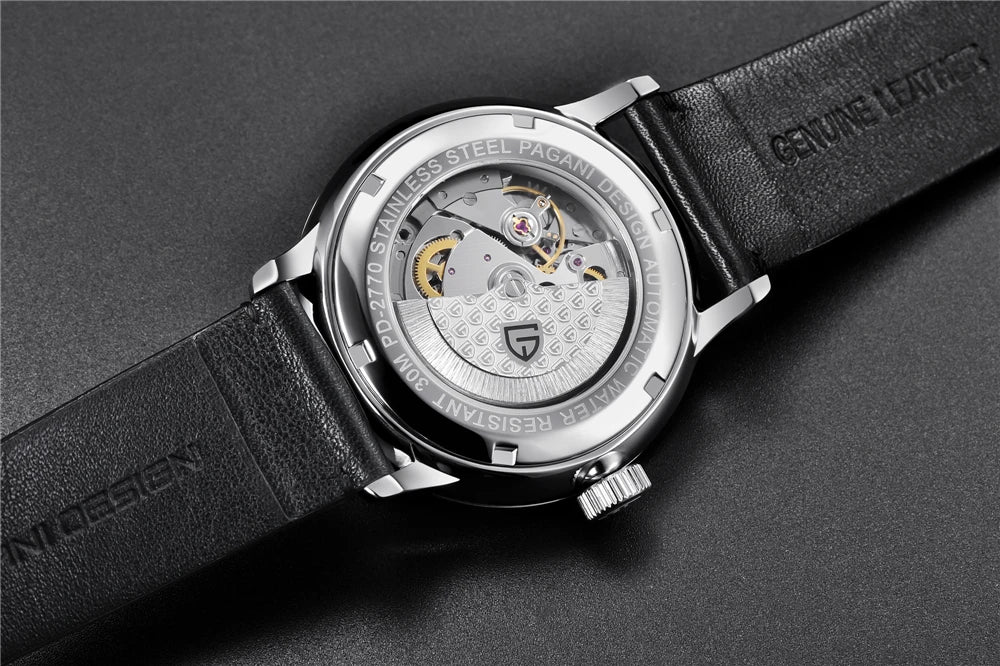 2026 New PAGANI DESIGN Men's Watches Fashion Sports Gold Watch For Men Automatic Mechanical Wristwatches Men Waterproof Leather