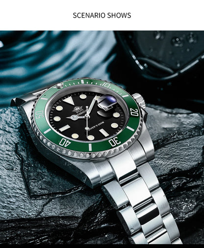 Orologio ADDIESDIVE in acciaio inox da uomo, al quarzo, stile business e casual europeo e americano, impermeabile, per sport outdoor