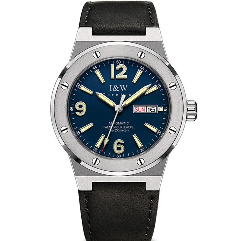 Carnival IW Mechanical Watch For Men Brand Luxury Automatic Men Watches MIYOTA or NH36 Sapphire Luminous Waterproof Reloj Hombre