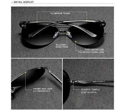 KINGSEVEN Aluminum Magnesium Polarized Rimless Lens Sunglasses For Men High Definition Retro Women Eyewear Oculos de sol
