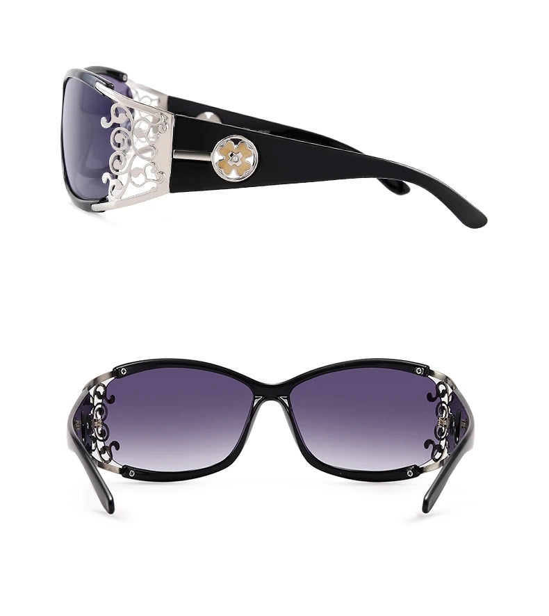 PARZIN Luxury Sunglasses Women Polarized Sun Glasses For Driving Vintage Female Ladies Shades Sunglasses Black With Packing PZ18