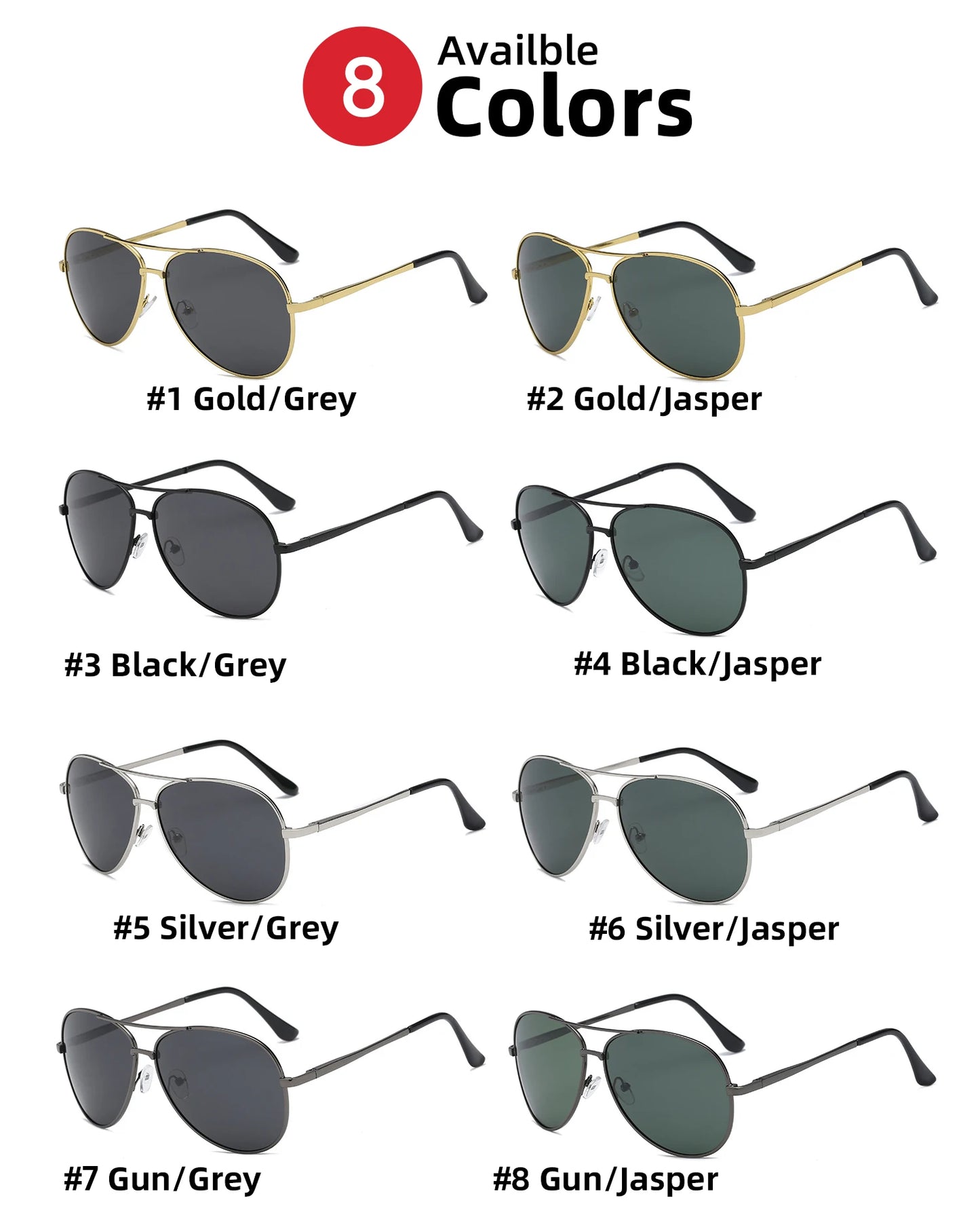 VIVIBEE Classic Men Aviation Polarized Metal Frame Sunglasses Black Women Pilot Style UV400 Sun Glasses 2026 Shades