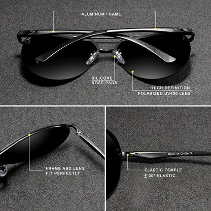 KINGSEVEN Aluminum Magnesium Polarized Rimless Lens Sunglasses For Men High Definition Retro Women Eyewear Oculos de sol