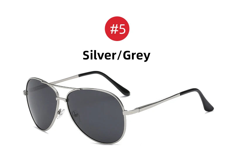 VIVIBEE Classic Men Aviation Polarized Metal Frame Sunglasses Black Women Pilot Style UV400 Sun Glasses 2026 Shades