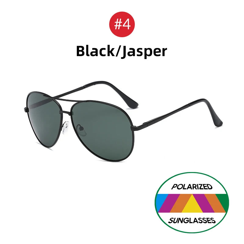VIVIBEE Classic Men Aviation Polarized Metal Frame Sunglasses Black Women Pilot Style UV400 Sun Glasses 2026 Shades