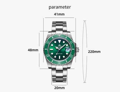 Orologio ADDIESDIVE in acciaio inox da uomo, al quarzo, stile business e casual europeo e americano, impermeabile, per sport outdoor