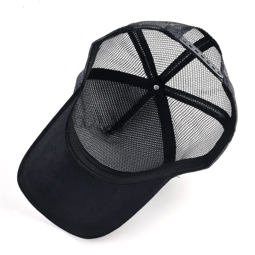 Мъжка бейзболна шапка с бродерия, емблема с череп, Snapback, хип-хоп, Trucker шапка; Дамска шапка за четири сезона, за външни дейности, дишаща, с козирка, шапки „Bone“