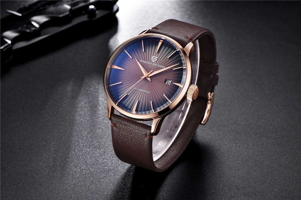 2026 New PAGANI DESIGN Men's Watches Fashion Sports Gold Watch For Men Automatic Mechanical Wristwatches Men Waterproof Leather