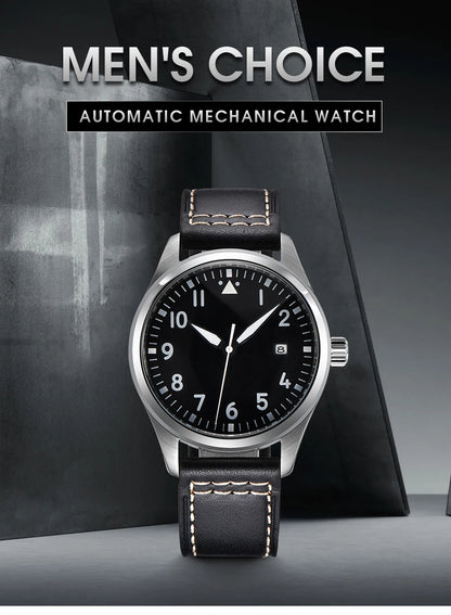 Men's Classic Black / Blue Dial Luminous Automatic Seagull or ST1612 2813 Sports Mechanical Watch AAA High Quality 40mm