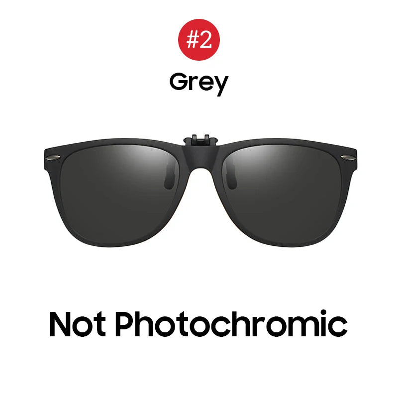 VIVIBEE Men Photochromic Polarized Lens Flip Up Clip on Sunglasses Women Driving Sun Glasses with Clips 2026 Trending Product