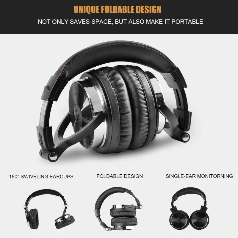 OneOdio Over Ear Headphones HiFi Studio DJ Headphones Wired Gaming Headset with Mic, Professional Monitor Headphones for PC, Phone & Music Production