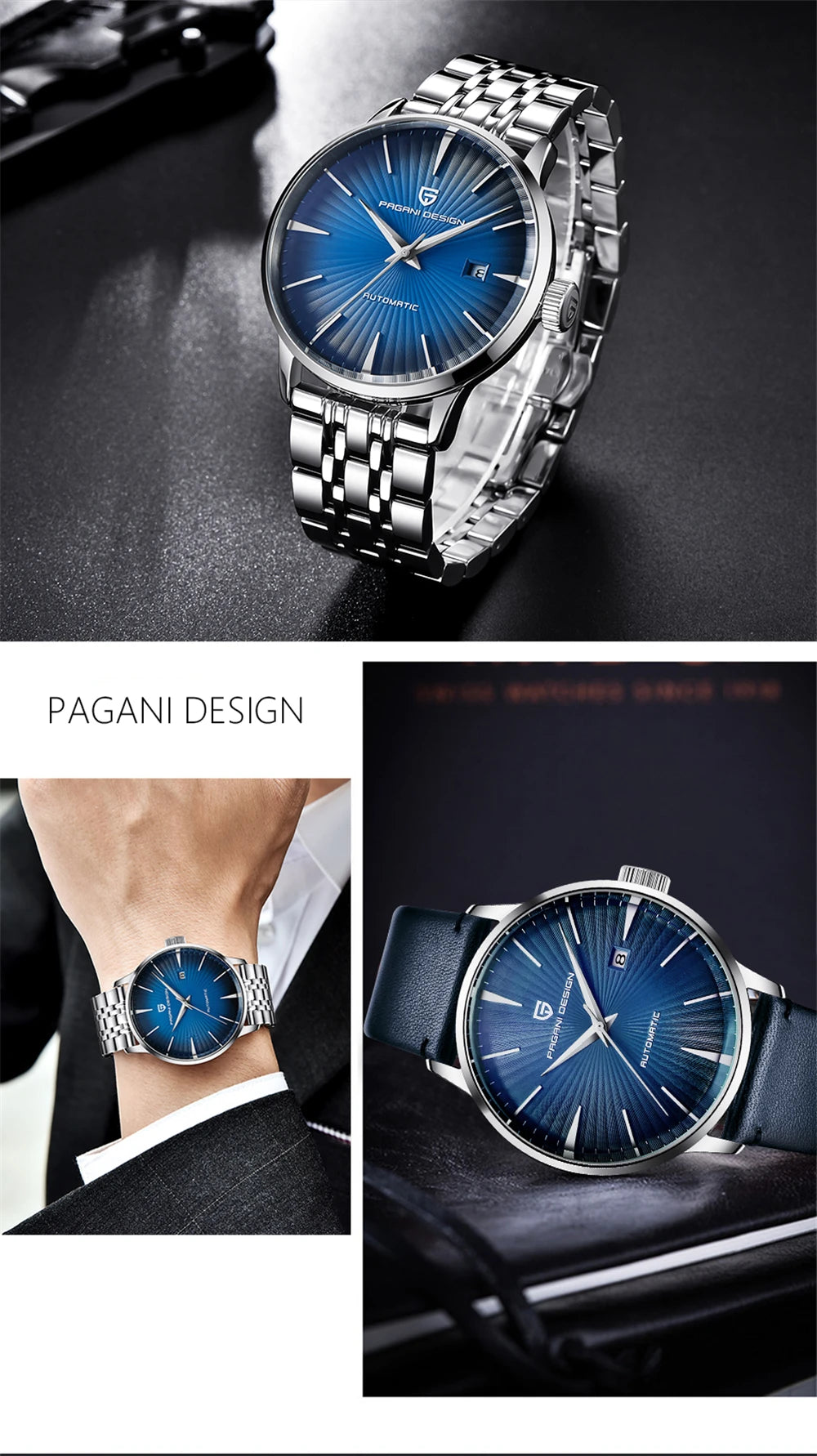 2026 New PAGANI DESIGN Men's Watches Fashion Sports Gold Watch For Men Automatic Mechanical Wristwatches Men Waterproof Leather