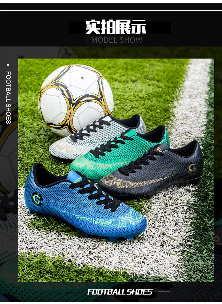 „WaterMonkey“ suaugusiųjų vyrų futbolo bateliai su ilgais spygliais, futbolo bateliai lauko vejos žaidimams, „AG Cleats“ bateliai, žemi futbolo treniruočių sportiniai bateliai