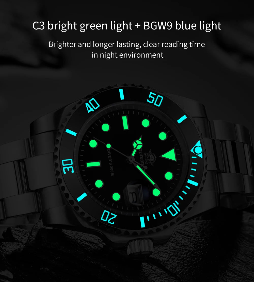 Orologio ADDIESDIVE in acciaio inox da uomo, al quarzo, stile business e casual europeo e americano, impermeabile, per sport outdoor
