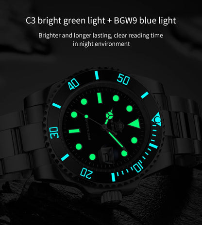 Orologio ADDIESDIVE in acciaio inox da uomo, al quarzo, stile business e casual europeo e americano, impermeabile, per sport outdoor