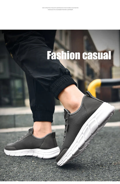Men's Casual Mesh Summer Sneakers Breathable Lightweight Tennis Shoes Walking Sneakers Comfortable Masculino Zapatillas Hombre