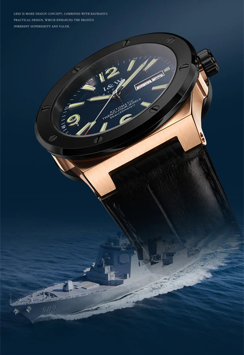 Carnival IW Mechanical Watch For Men Brand Luxury Automatic Men Watches MIYOTA or NH36 Sapphire Luminous Waterproof Reloj Hombre